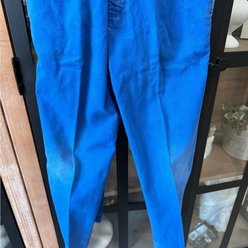 Vintage 1980s OshKosh B’Gosh toddler overalls cotton cobalt blue vestbak boy